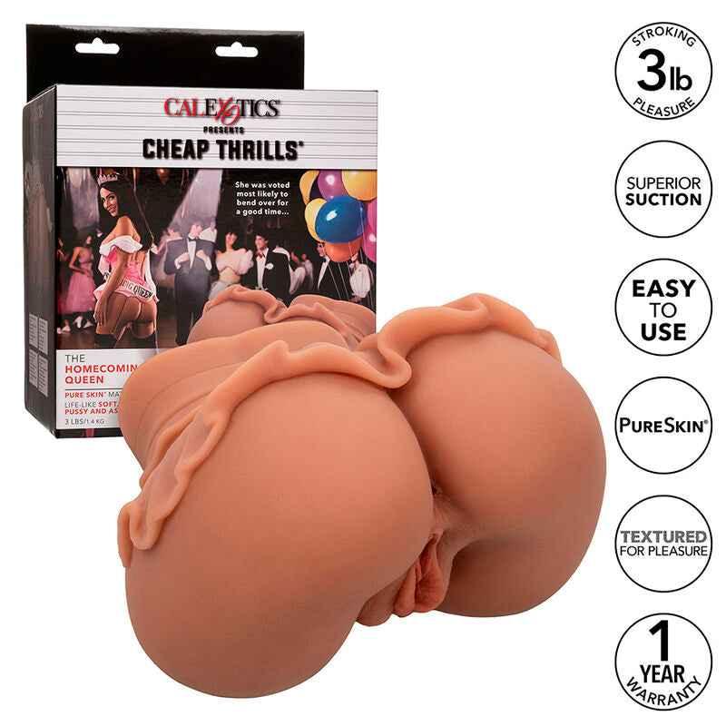 CALEXOTICS - THE HOMECOMING QUEEN DOPPELT REALISTISCHER MASTURBATOR KARAMELL - Vanelion Paradise