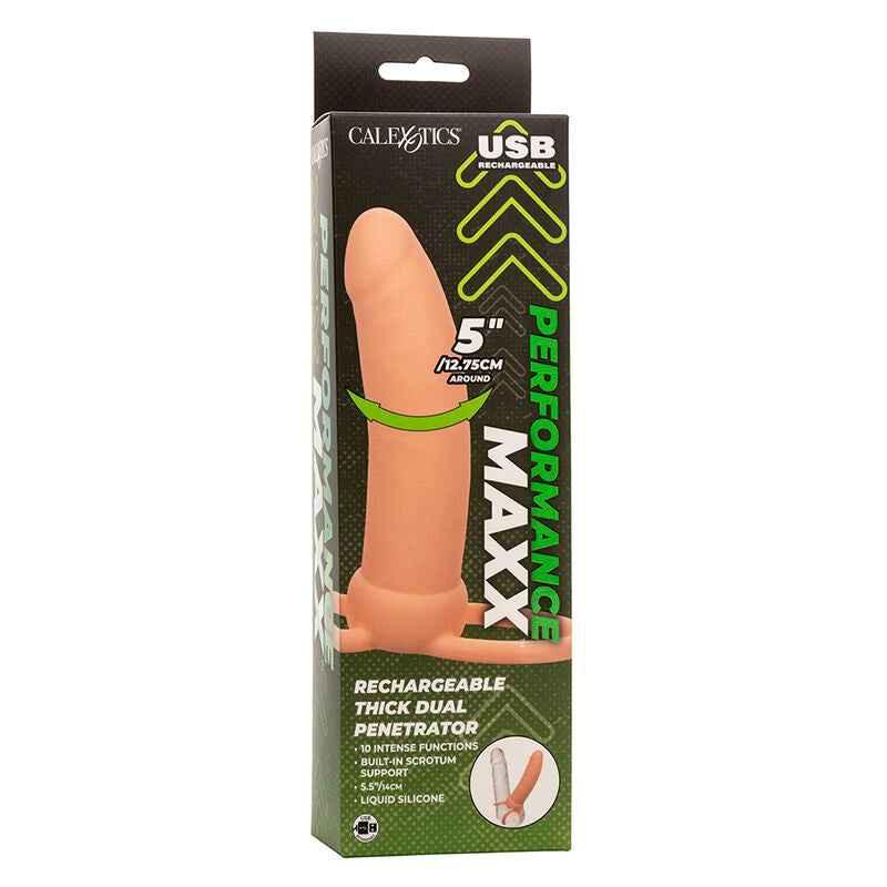 CALEXOTICS - MAXX THICK DUAL PENETRATOR 10 VIBRATIONEN FLEISCH - Vanelion Paradise