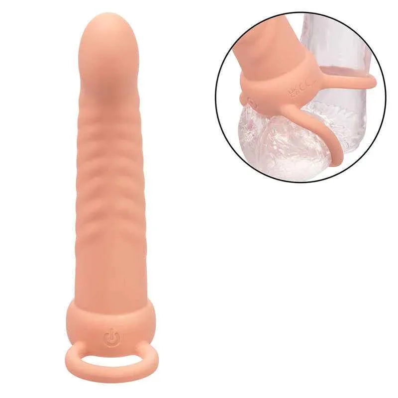 CALEXOTICS - MAXX RIBBED DUAL PENETRATOR 10 VIBRATIONEN FLEISCH - Vanelion Paradise