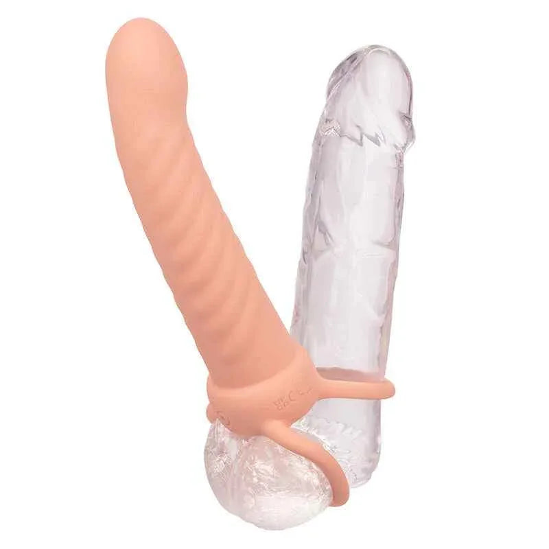 CALEXOTICS - MAXX RIBBED DUAL PENETRATOR 10 VIBRATIONEN FLEISCH - Vanelion Paradise
