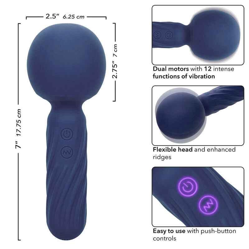 CALEXOTICS - CHARISMA SEDUCTION MASSAGER 12 FUNKTIONEN 17,75 CM X 6,25 CM LILA - Vanelion Paradise