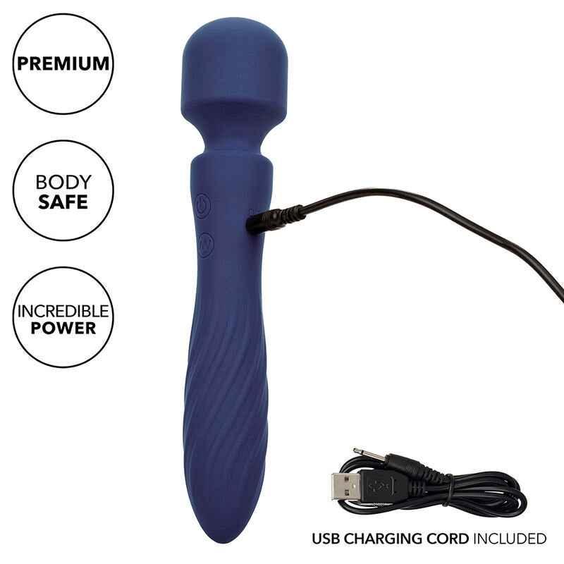 CALEXOTICS - CHARISMA MYSTIQUE MASSAGER DOPPELMOTOR 12 FUNKTIONEN 20,5 CM X 4,5 CM LILA - Vanelion Paradise