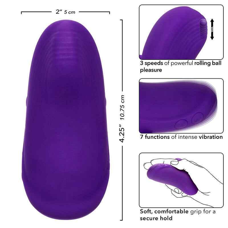 CALEXOTICS - ENVY HANDMASSAGER MIT ROLLBALL, 7 VIBRATIONEN, LILA - Vanelion Paradise