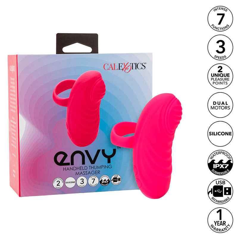 CALEXOTICS - ENVY HANDMASSAGER MIT ROLLBALL, 7 VIBRATIONEN, ROSA - Vanelion Paradise