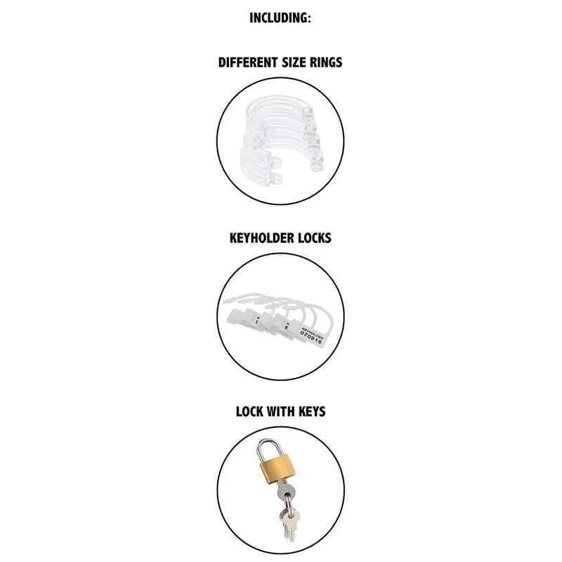 HIDDEN DESIRE - EXTREME KEUSCHHEITSPFERDKÄFIG ACRYL EINSTELLBAR KLAR - Vanelion Paradise