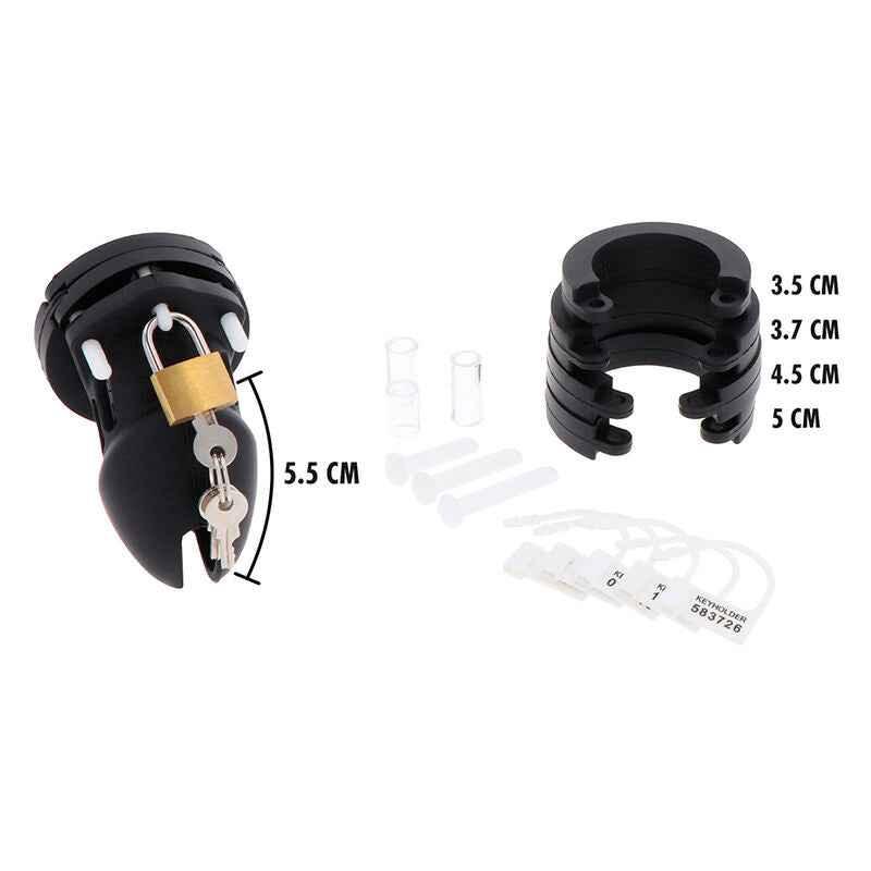 HIDDEN DESIRE - EXTREME KEUSCHHEITSPUMPENKÄFIG AUS SILIKON GRÖSSE S SCHWARZ - Vanelion Paradise