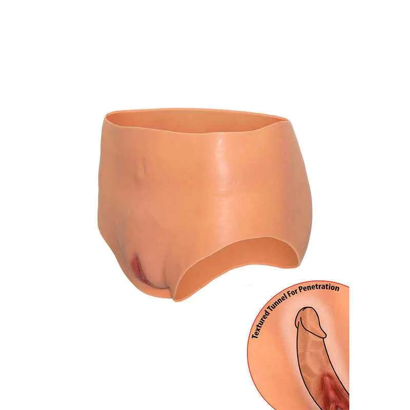 HIDDEN DESIRE - ALTER EGO OFFENER VAGINA-SLIP MIT HOHER TAILLE, FLEISCH - Vanelion Paradise