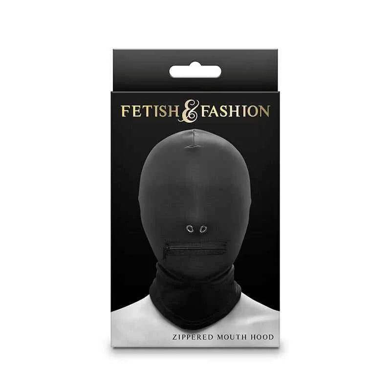 NS NOVELTIES - FETISH & FASHION GESCHLOSSENE MUNDHAUBE MIT REISSVERSCHLUSS NYLON SCHWARZ - Vanelion Paradise