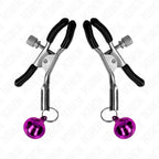 KINK - LILA NIPPELKLEMME MIT EINZELNEN GLOCKEN 6 CM - Vanelion Paradise
