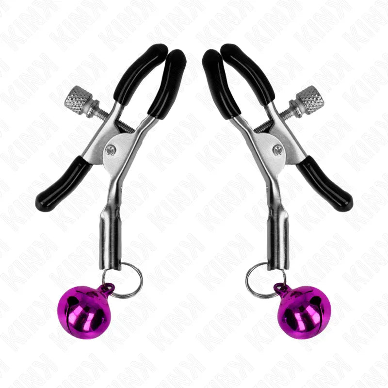 KINK - LILA NIPPELKLEMME MIT EINZELNEN GLOCKEN 6 CM - Vanelion Paradise