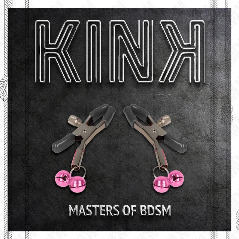 KINK - DOPPELGLÖCKCHEN-NIPPELKLAMMER ROSA 6 CM - Vanelion Paradise