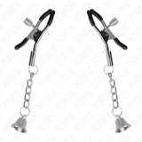 KINK - SILBERNE NIPPELKLEMMEN MIT GLOCKENANHÄNGER 6 CM - Vanelion Paradise