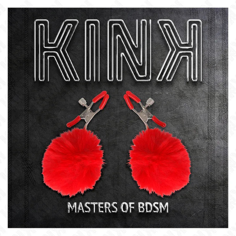 KINK - KUNSTFELLBALL-NIPPELKLAMMER ROT 6 CM - Vanelion Paradise