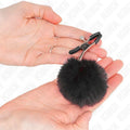 KINK - KUNSTFELLBALL-NIPPELKLAMMER SCHWARZ 6 CM - Vanelion Paradise
