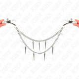 KINK - NIPPELKLEMMEN MIT SPIKES KETTEN 30 CM - Vanelion Paradise