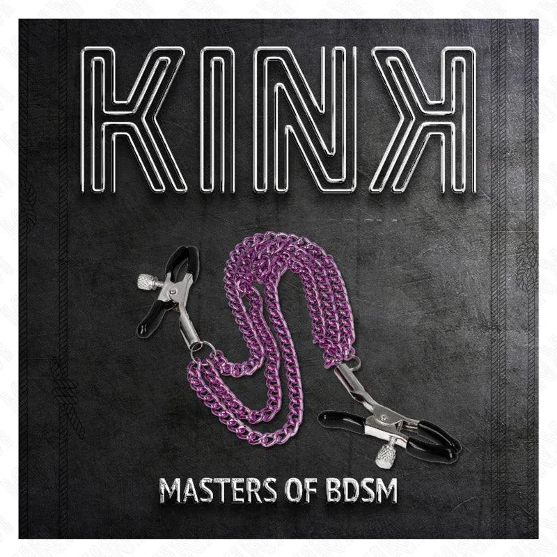 KINK - NIPPELKLEMMEN MIT 3 KETTEN LILA 20/23/28 CM - Vanelion Paradise