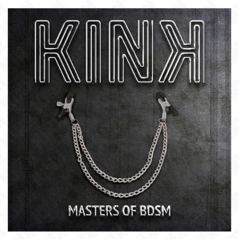 KINK - NIPPELKLEMMEN MIT 2 DICKEN KETTEN SILBER 20/23 CM - Vanelion Paradise