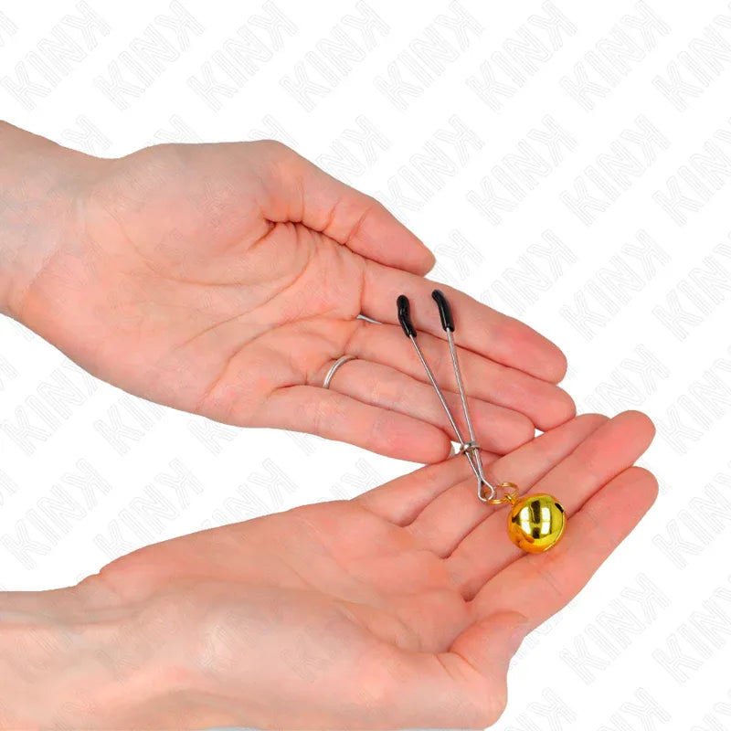 KINK - DÜNNE GLOCKEN-NIPPELKLAMMERN GOLD 7 CM - Vanelion Paradise