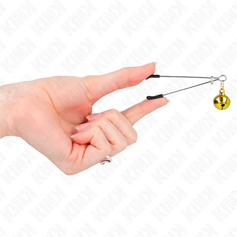 KINK - DÜNNE GLOCKEN-NIPPELKLAMMERN GOLD 7 CM - Vanelion Paradise