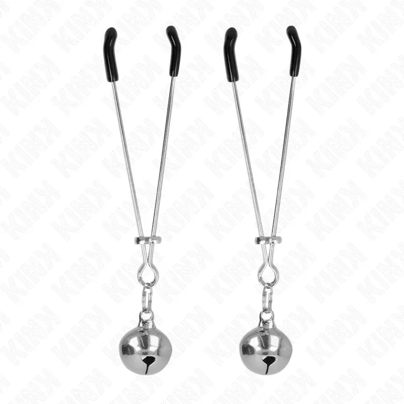 KINK - DÜNNE GLOCKEN-NIPPELKLAMMERN SILBER 7 CM - Vanelion Paradise