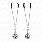 KINK - DÜNNE GLOCKEN-NIPPELKLAMMERN SILBER 7 CM - Vanelion Paradise