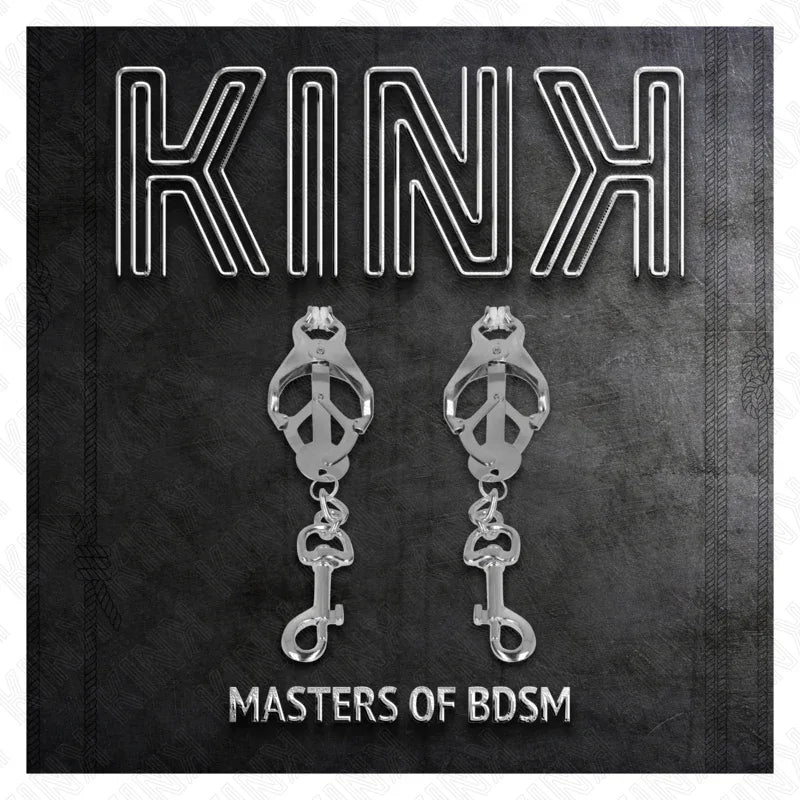 KINK - JAPANISCHE KLEEBLATT-NIPPELKLAMMERN MIT HAKEN SILBER - Vanelion Paradise