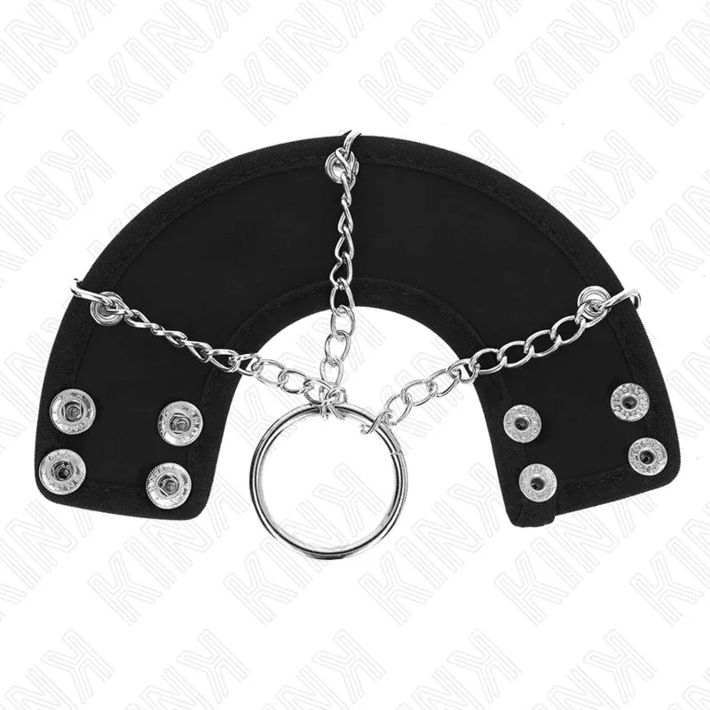 KINK - PENISRING 4 CM KETTE 7 CM METALL MIT LEDERGURTE - Vanelion Paradise