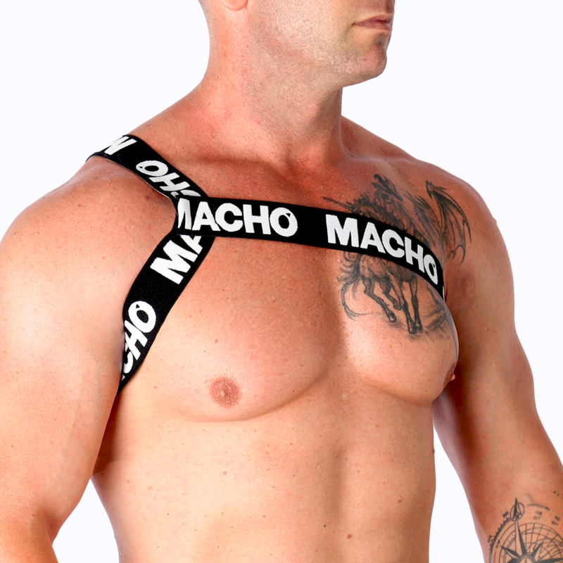 MACHO - RÖMISCHES HARNESS WEISS S/M