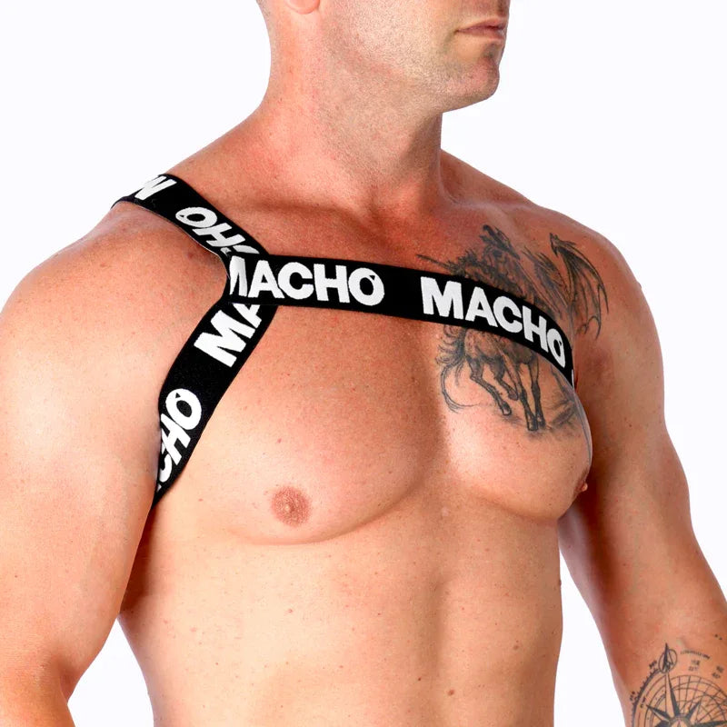 MACHO - RÖMISCHES HARNESS WEISS S/M - Vanelion Paradise