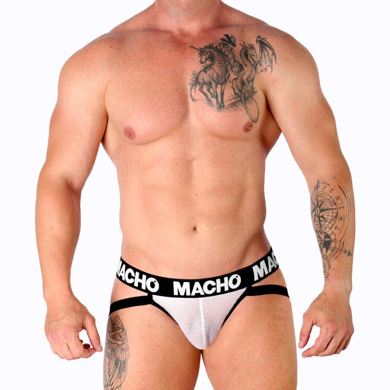 MACHO - MX26X1 JOCK GRID WEISS S - Vanelion Paradise