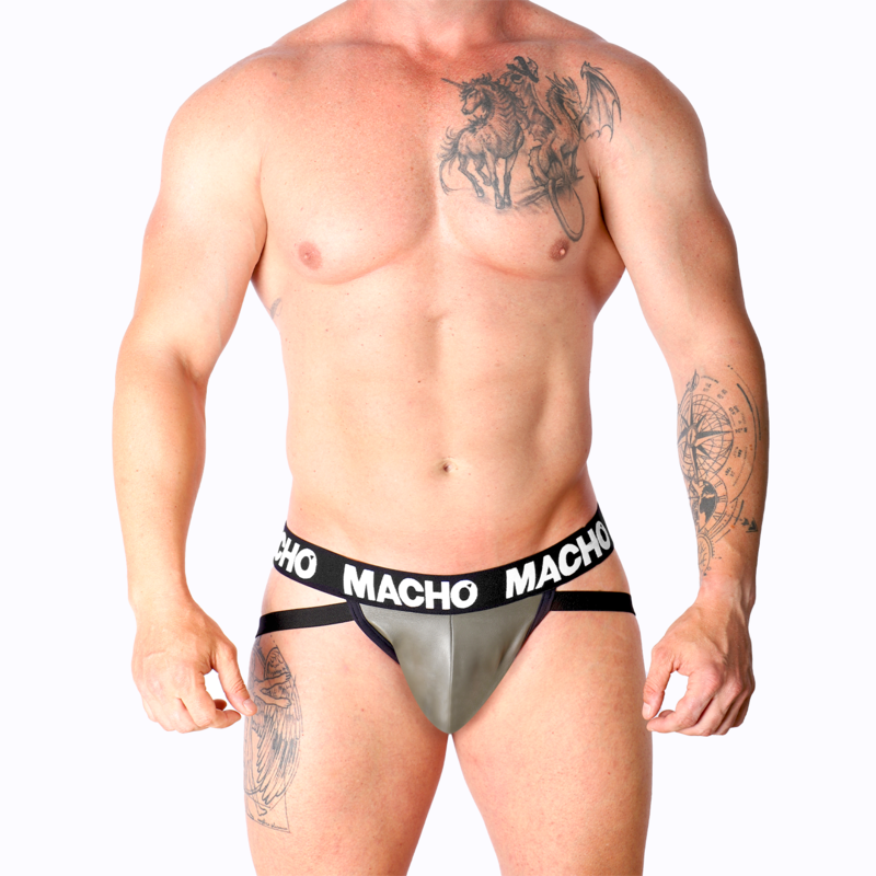 MACHO - MX27GR JOCK LEDER GRAU BEIGE S