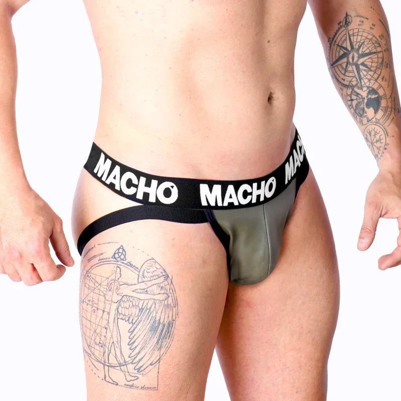 MACHO - MX27GR JOCK LEDER GRAU BEIGE S - Vanelion Paradise