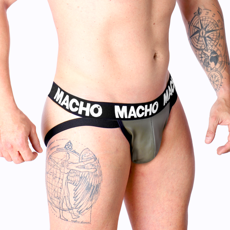 MACHO - MX27GR JOCK LEDER GRAU BEIGE S