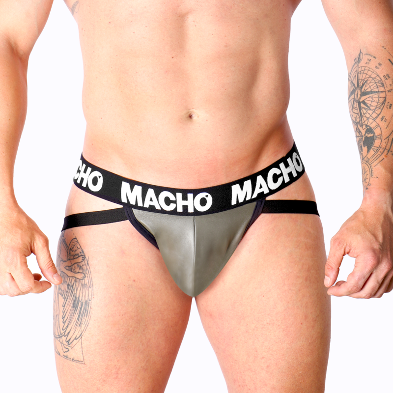 MACHO - MX27GR JOCK LEDER GRAU BEIGE S