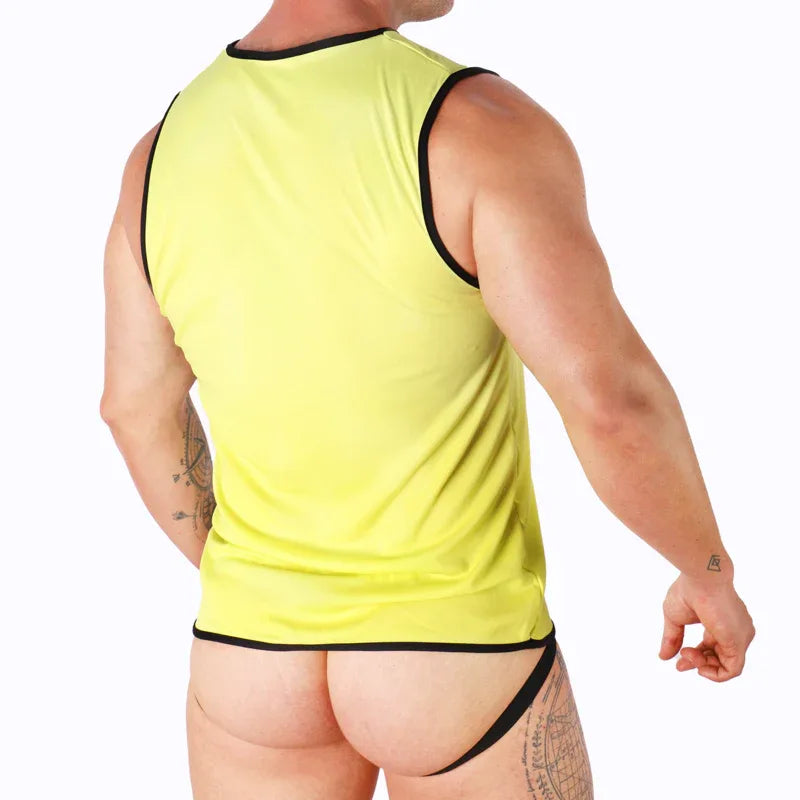 MACHO - GELBES T-SHIRT S/M - Vanelion Paradise