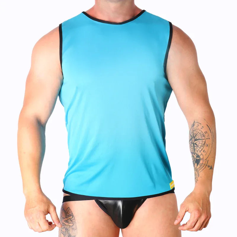 MACHO - BLAUES T-SHIRT S/M - Vanelion Paradise