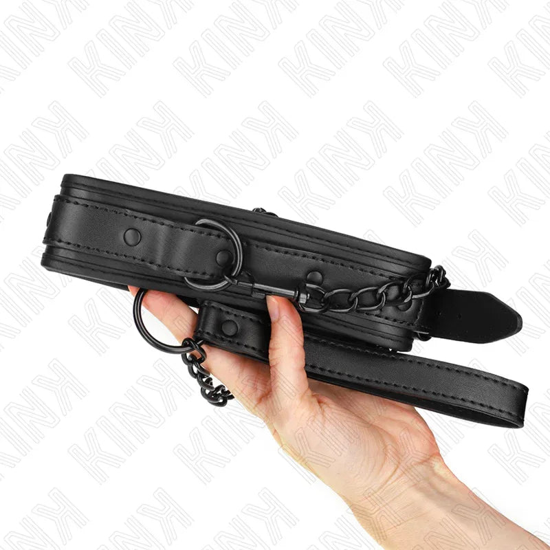 KINK - NEOPREN BONDAGE HALSBAND MODELL 2 MIT GÜRTEL 78 CM VERSTELLBAR 37,5 X 49,5 CM - Vanelion Paradise