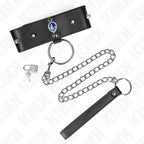 KINK - HALSKETTE 65 CM MIT BAND MIT BLAUEN DIAMANTEN VERSTELLBAR 36-43 CM X 5 CM - Vanelion Paradise