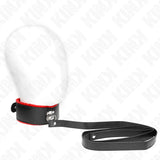 KINK - HALSKETTE MIT GÜRTEL 116 CM MIT ROTEM LEDERBAND VERSTELLBAR 40-48 CM X 6 CM - Vanelion Paradise