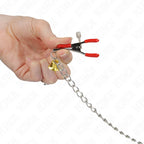 KINK - BELL 3-FACH NIPPEL- UND KLITORISKLEMMEN ROT MIT KETTE 30 CM - Vanelion Paradise