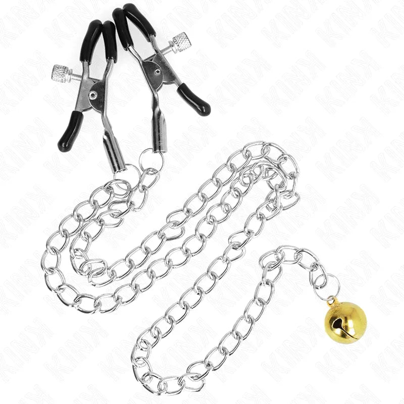 KINK - KETTENNIPPELKLAMMERN MIT GLOCKE 30 CM - Vanelion Paradise