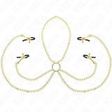 KINK - 4 Nippel- und Kitzlerklammern, verstellbar, Gold - Vanelion Paradise