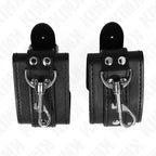KINK - ABSCHLIEßBARE DUNGEON HANDGELENKSFESSELN SCHWARZ VERSTELLBAR 21-28 CM X 5,5 CM - Vanelion Paradise