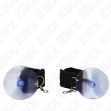 KINK Handgelenkfesseln mit Saugnäpfen – Schwarz - Vanelion Paradise