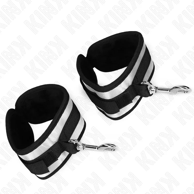 KINK - NEOPREN HANDGELENKMANSCHETTEN GRAU 23 X 5 CM - Vanelion Paradise
