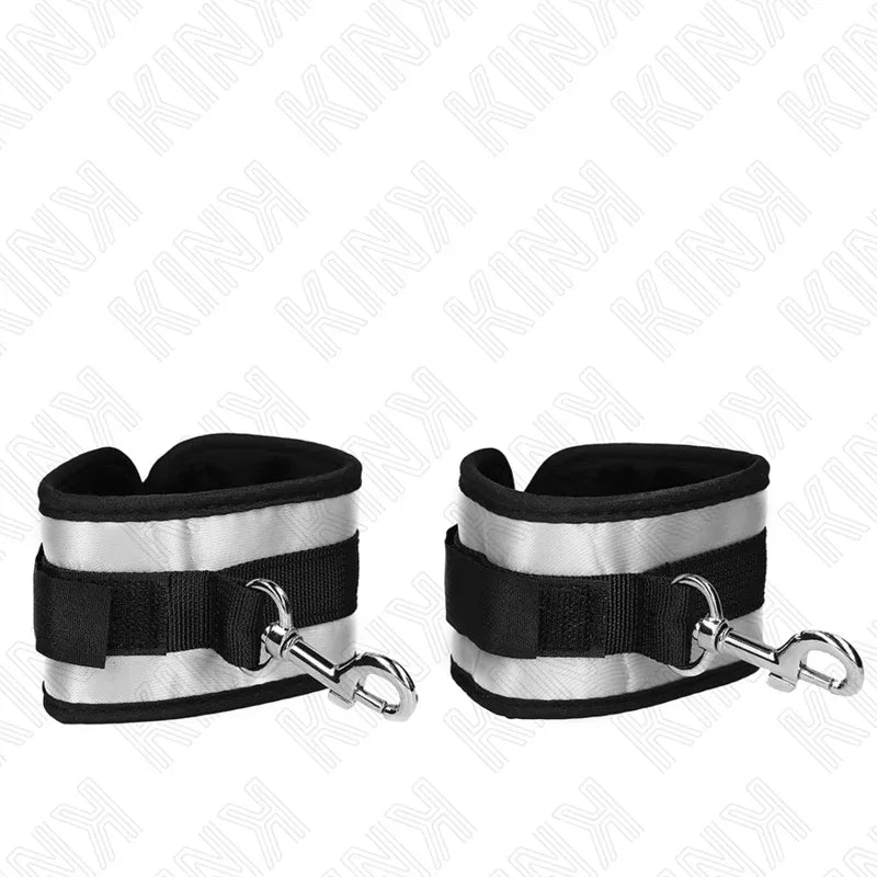 KINK - NEOPREN HANDGELENKMANSCHETTEN GRAU 23 X 5 CM - Vanelion Paradise
