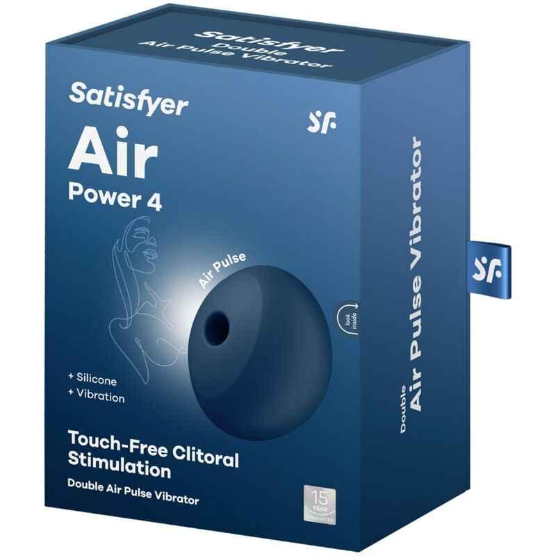 SATISFYER - AIR POWER 4 STIMULATOR & VIBRATOR 12 VIBRATIONEN BLAU - Vanelion Paradise