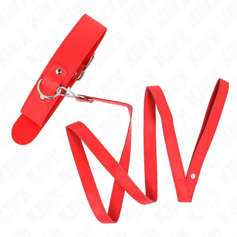 KINK - HALSKETTE MIT GÜRTEL 116 CM ROJO GURT VERSTELLBAR 32-50 CM X 8 CM - Vanelion Paradise