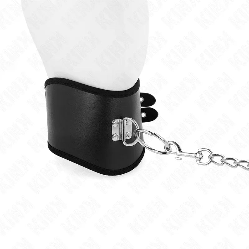 KINK - HALSKETTE 65 CM MIT BREITEM RIEMEN VERSTELLBAR 40-55 CM X 10 CM - Vanelion Paradise