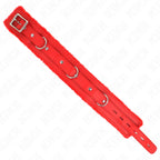 KINK - HALSBAND MIT LEINE 65 CM MIT EINSCHRÄNKUNGEN ROT 36-42 CM X 5,5 CM - Vanelion Paradise